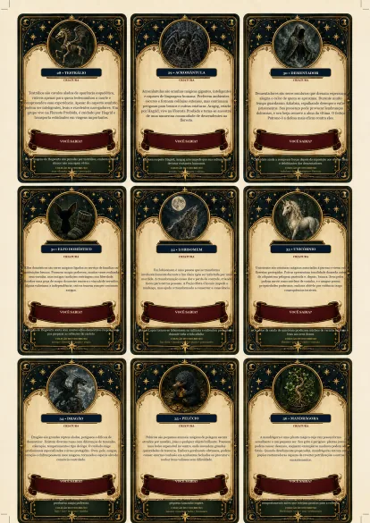 Cards colecionáveis para imprimir